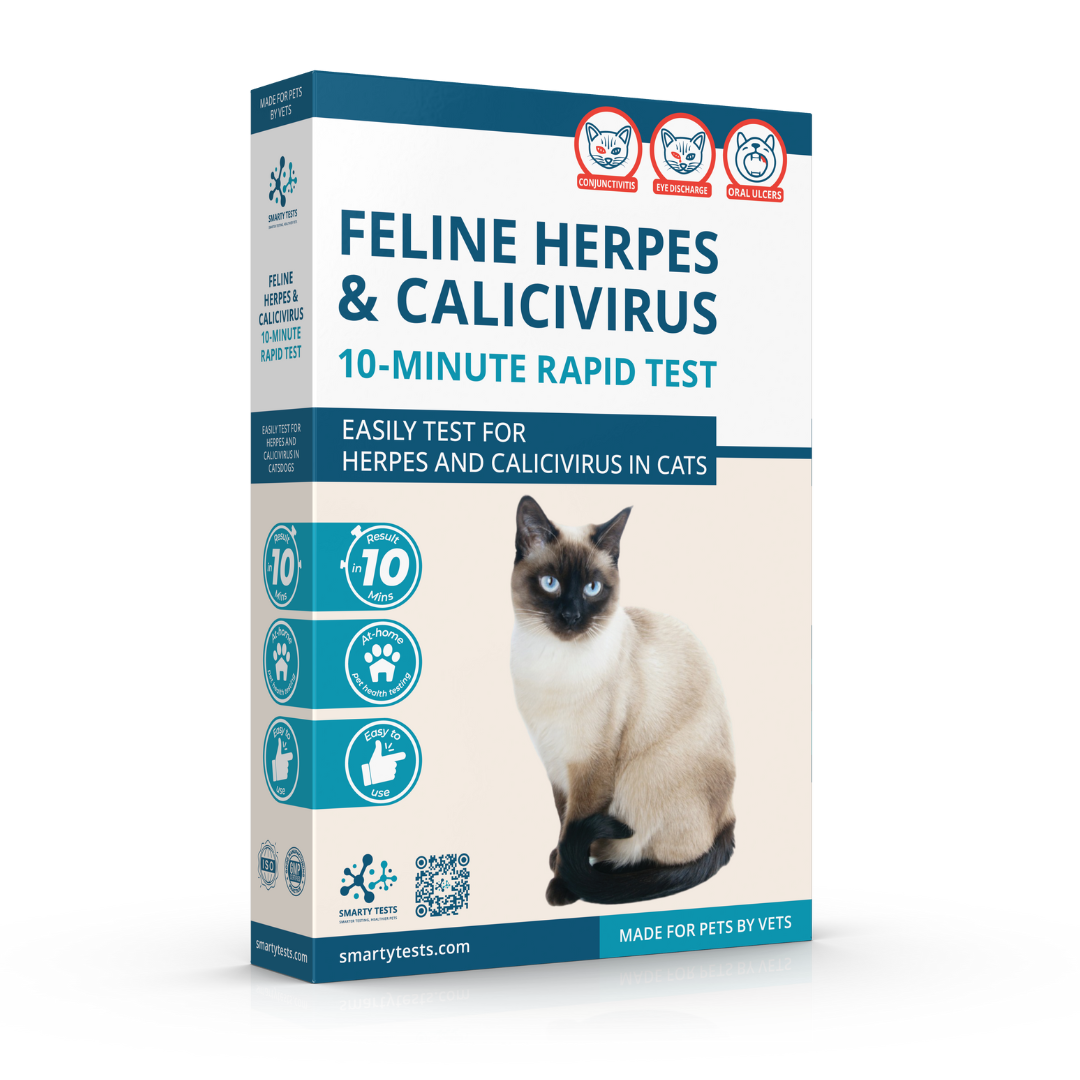 Smarty Tests Feline Herpes Test Kit for Cats 10 Minute Rapid Test for Easy Herpes and Calicivirus Testing