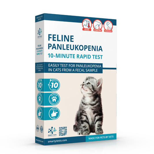 Smarty Tests Feline Panleukopenia Rapid Test Box for quick testing from cat fecal samples
